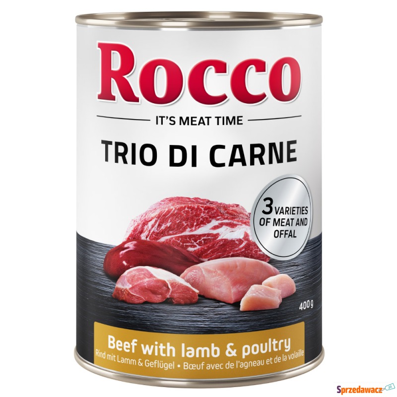 Megapakiet Rocco Classic Trio di Carne, 24 x 400... - Karmy dla psów - Radomsko