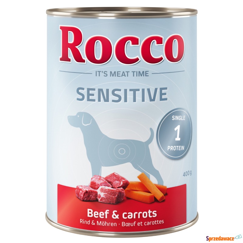 Rocco Sensitive, 6 x 400 g - Wołowina z marchewką - Karmy dla psów - Chorzów
