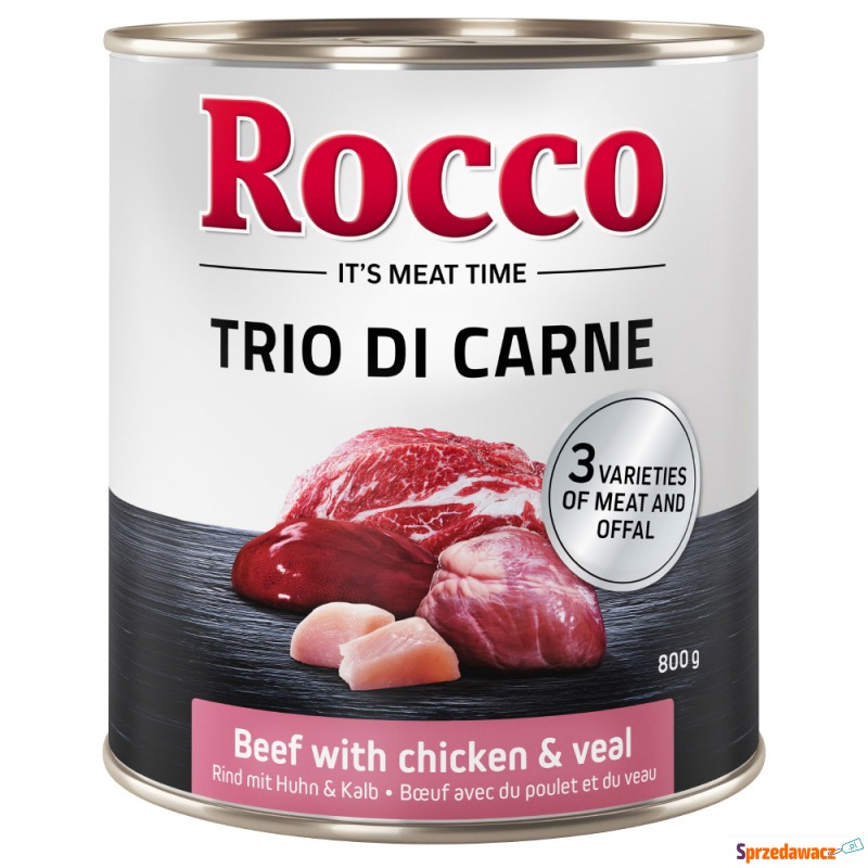 Rocco Classic Trio di Carne, 24 x 800 g - Woł... - Karmy dla psów - Jelenia Góra