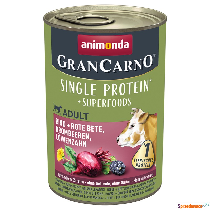 Megapakiet animonda GranCarno Adult Superfoods,... - Karmy dla psów - Lublin