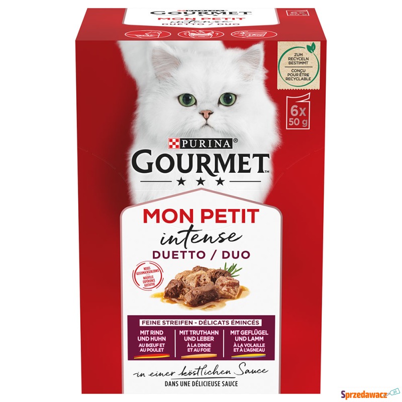Pakiet mieszany Gourmet Mon Petit, w sosie, 6... - Karmy dla kotów - Śrem