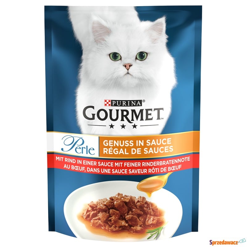 Gourmet Perle Genuss w sosie, 26 x 85 g - Wołowina - Karmy dla kotów - Łomża