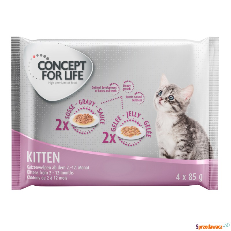 Pakiet próbny Concept for Life, 4 x 85 g - Kitten... - Karmy dla kotów - Zielona Góra