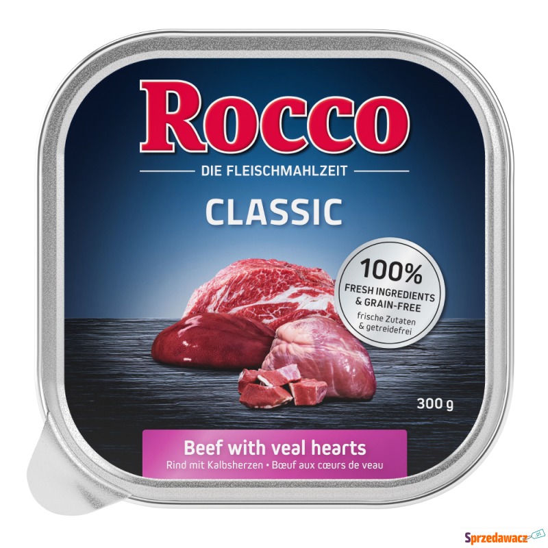 Rocco Classic tacki, 9 x 300 g - Wołowina i serca... - Karmy dla psów - Wieluń