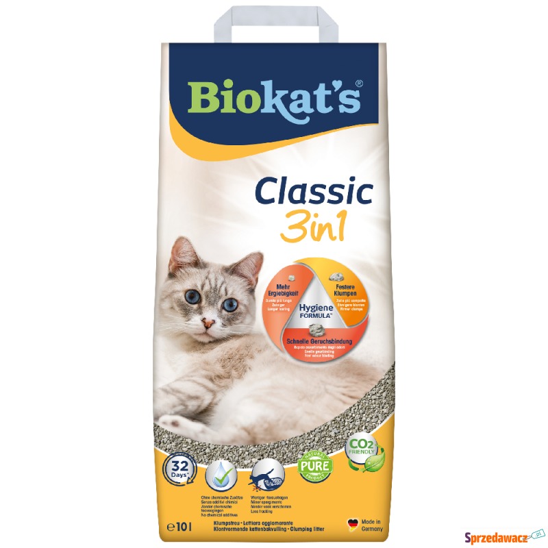 Biokat's Classic 3in1 bezzapachowy - 10 l - Żwirki do kuwety - Suwałki