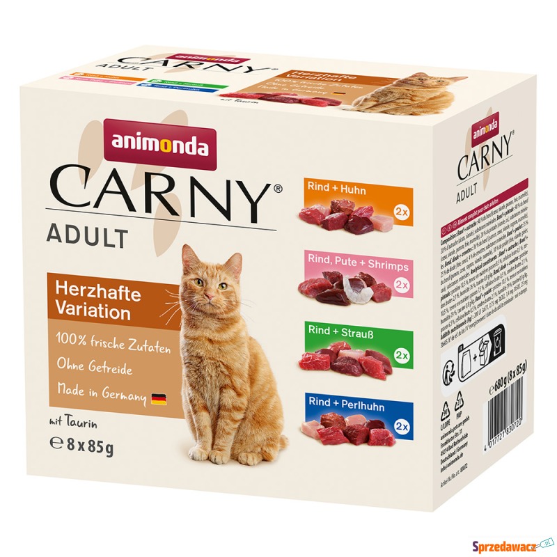 Pakiet próbny animonda Carny, 8 x 85 g - 4 smaki - Karmy dla kotów - Radom
