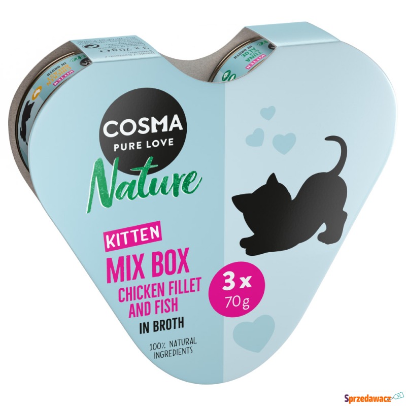 Pakiet Cosma Nature Kitten w kształcie serca,... - Karmy dla kotów - Tychy