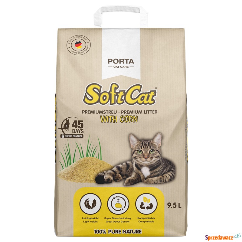 Porta SoftCat Corn, żwirek dla kota - 9,5 l - Żwirki do kuwety - Śrem