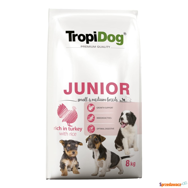 Tropidog Premium Junior Small & Medium, indyk... - Karmy dla psów - Grudziądz