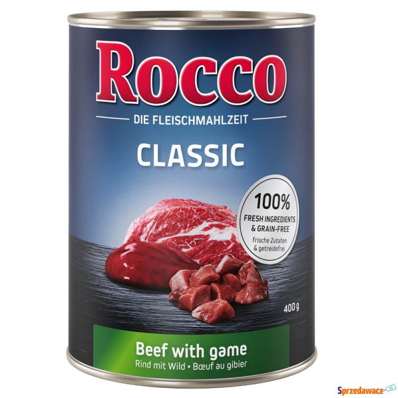 Rocco, 1 x  400 g - Classic: Wołowina z dziczyzną - Karmy dla psów - Płock