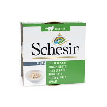 Korzystny pakiet Schesir w galarecie w puszkach, 12 x 85 g - Filety z kurczaka