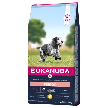 Eukanuba Caring Senior Medium Breed, kurczak - 15 kg