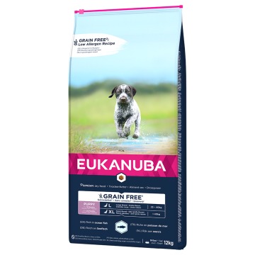 Eukanuba Grain Free Puppy Large Breed, z łososiem - 12 kg