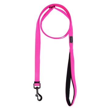 Neonowa smycz Rukka® Bliss, różowa - Rozmiar S: 200 cm długości, 10 mm szerokości