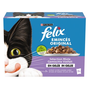 Felix Original, w galarecie, 12 x 85 g - Mieszany wybór