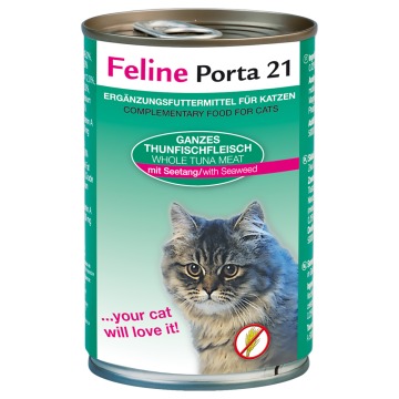 Korzystny pakiet Feline Porta 21, 12 x 400 g - Tuńczyk z wodorostami