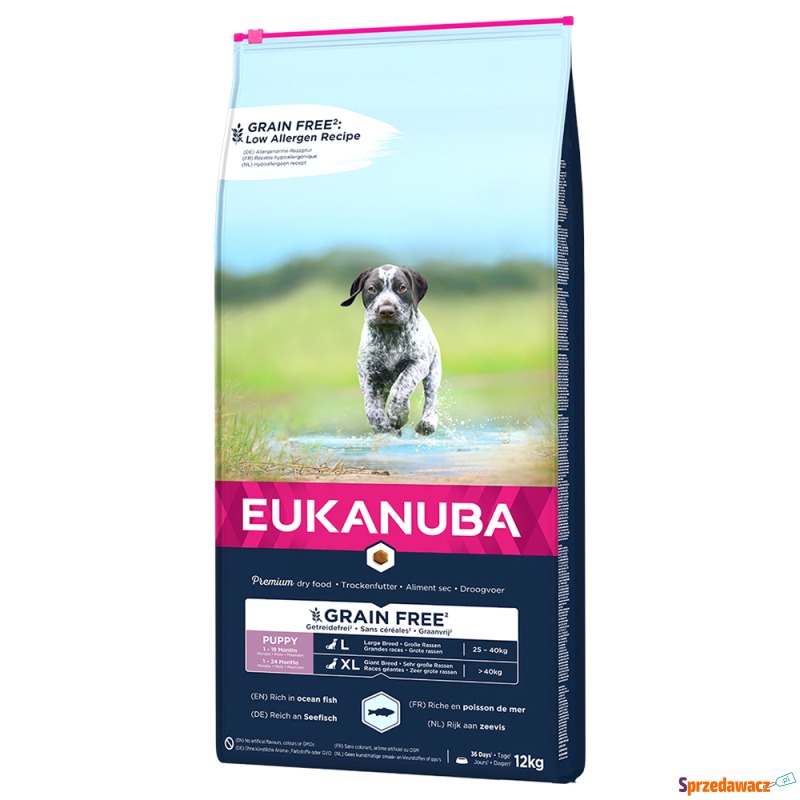 Eukanuba Grain Free Puppy Large Breed, z łososiem... - Karmy dla psów - Olsztyn