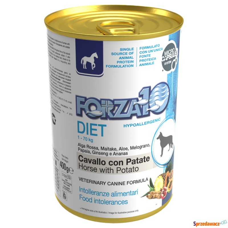 Forza 10 Diet Low Grain, 400 g - Konina z ziemniakami - Karmy dla psów - Toruń