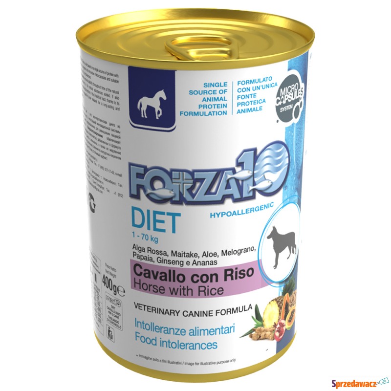 Forza 10 Diet Low Grain, 400 g - Konina z ryżem - Karmy dla psów - Wodzisław Śląski