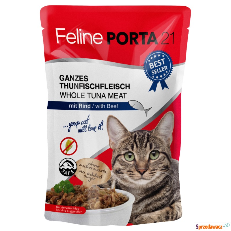 Megapakiet Feline Porta 21, 24 x 100 g - Tuńczyk... - Karmy dla kotów - Katowice
