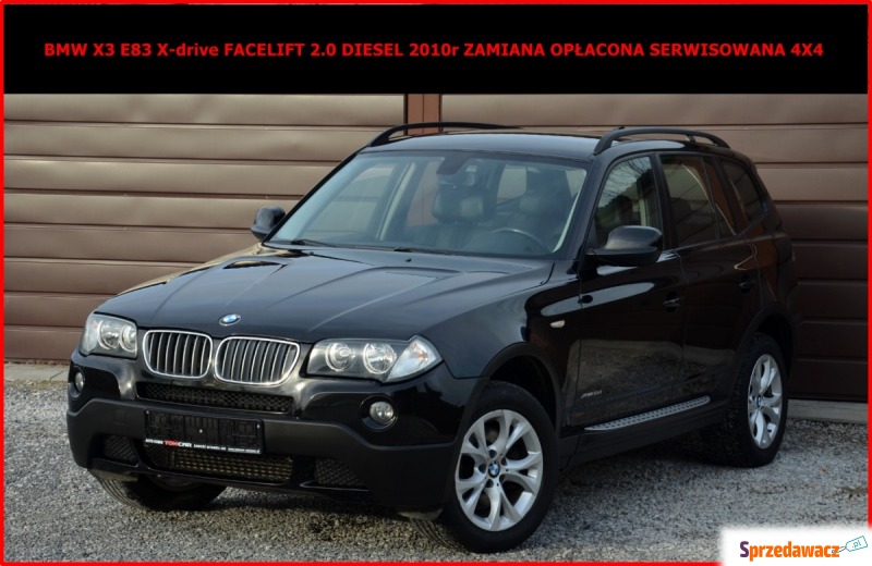 BMW X3  SUV 2010,  2.0 diesel - Na sprzedaż za 36 900 zł - Zamość