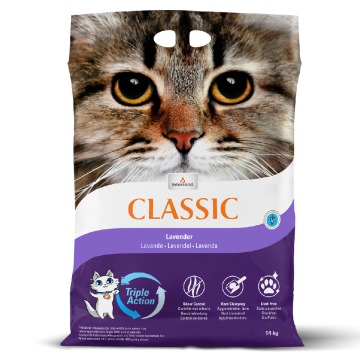 Żwirek Intersand Extreme Classic dla kota, o zapachu lawendy - 14 kg