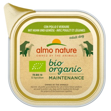 Korzystny pakiet Almo Nature BioOrganic Maintenance, 12 x 100 g - Z biokurczakiem i biowarzywami
