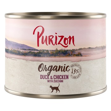 Purizon Organic, 6 x 200 g - Kaczka i kurczak z cukinią