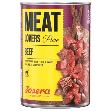Megapakiet Josera Meatlovers Pure, 12 x 800 g - Wołowina