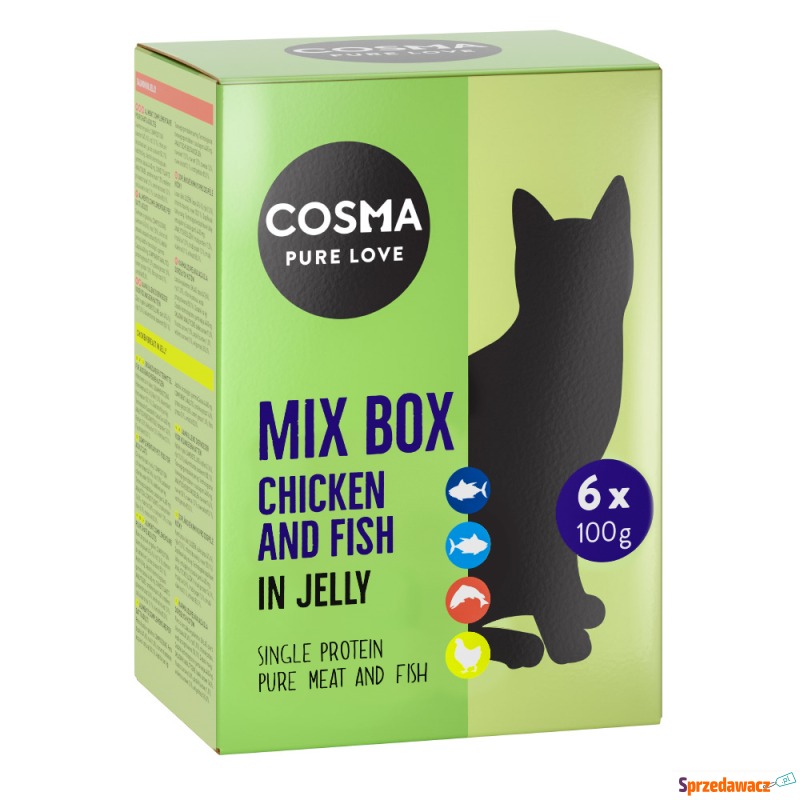 Cosma Original, saszetki, 6 x 100 g - Pakiet mieszany - Karmy dla kotów - Skierniewice