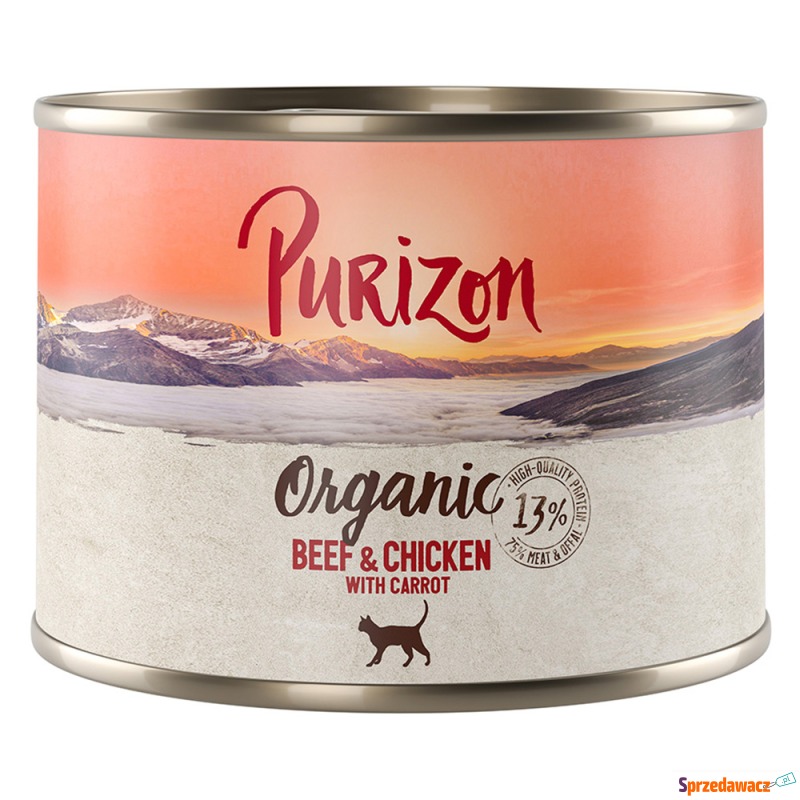 Purizon Organic, 6 x 200 g - Wołowina i kurczak... - Karmy dla kotów - Mysłowice