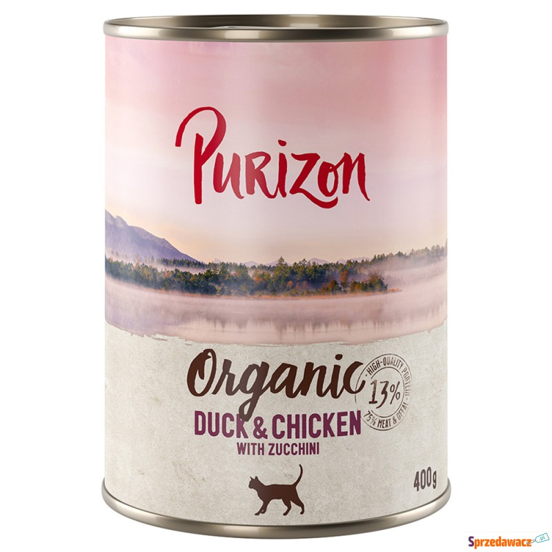 Purizon Organic, 6 x 400 g - Kaczka i kurczak... - Karmy dla kotów - Sandomierz