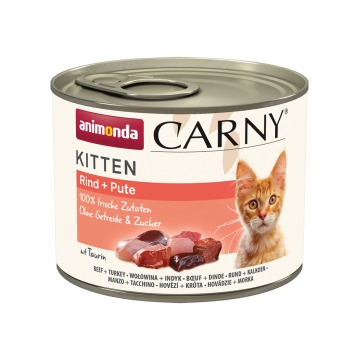 Korzystny pakiet animonda Carny Kitten, 12 x 200 g - Wołowina i indyk