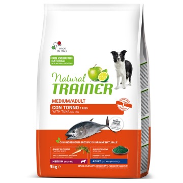 Natural Trainer Medium Adult, z tuńczykiem i ryżem - 2 x 3 kg