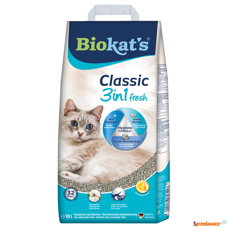Biokat's Classic Fresh 3in1 Cotton Blossom - 10... - Żwirki do kuwety - Rzeszów