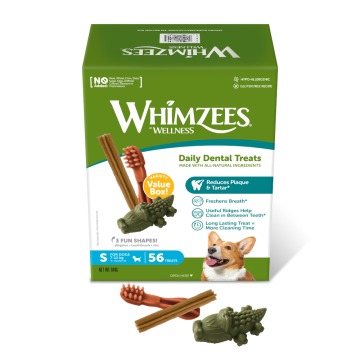 Whimzees by Wellness, mix przysmaków - Rozmiar S: dla małych psów (7 - 12 kg, 56 szt.)