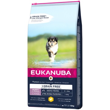 Eukanuba Grain Free Puppy Large Breed, kurczak - 12 kg