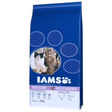 IAMS Pro Active Health Adult Multi-Cat Household - 2 x 15 kg