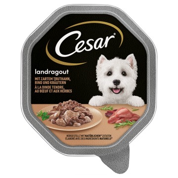 Cesar Classic, 14 x 150 g - Landragout, indyk z wołowiną i ziołami