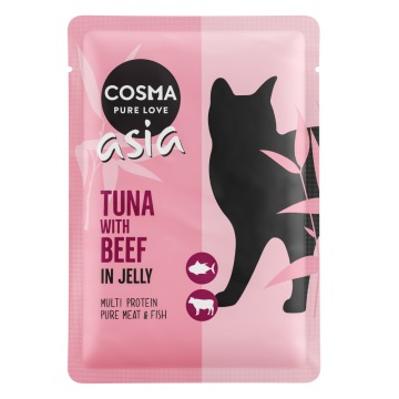 Megapakiet Cosma Asia w galarecie, 24 x 100 g - Tuńczyk z wołowiną