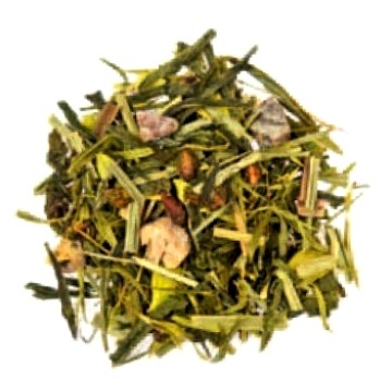 Najlepsza liściasta herbata zielona sypana SŁODKA GRUSZKA bambus jabłka 130g