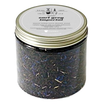 Herbata czarna EARL GREY IMPERIAL 120g premium sypana liściasta herbatka bławatek na prezent podarun
