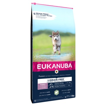 Eukanuba Grain Free Puppy Large Breed, jagnięcina - 12 kg