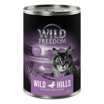 Pakiet Wild Freedom Adult, 12 x 400 g - bez zbóż - Nowość! Wild Hills – Kaczka i kurczak