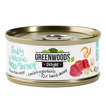 Greenwoods Delight, filet z tuńczyka i krewetki 24 x 70 g