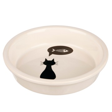 Trixie miska ceramiczna z kocim motywem - 250 ml, Ø 13 cm