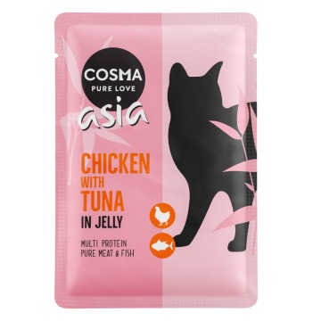 Megapakiet Cosma Asia w galarecie, 24 x 100 g - Kurczak z tuńczykiem