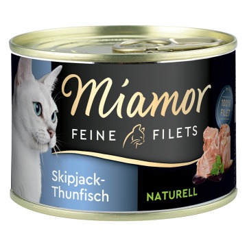 Miamor Feine Filets Naturelle, 6 x 156 g - Tuńczyk Skipjack