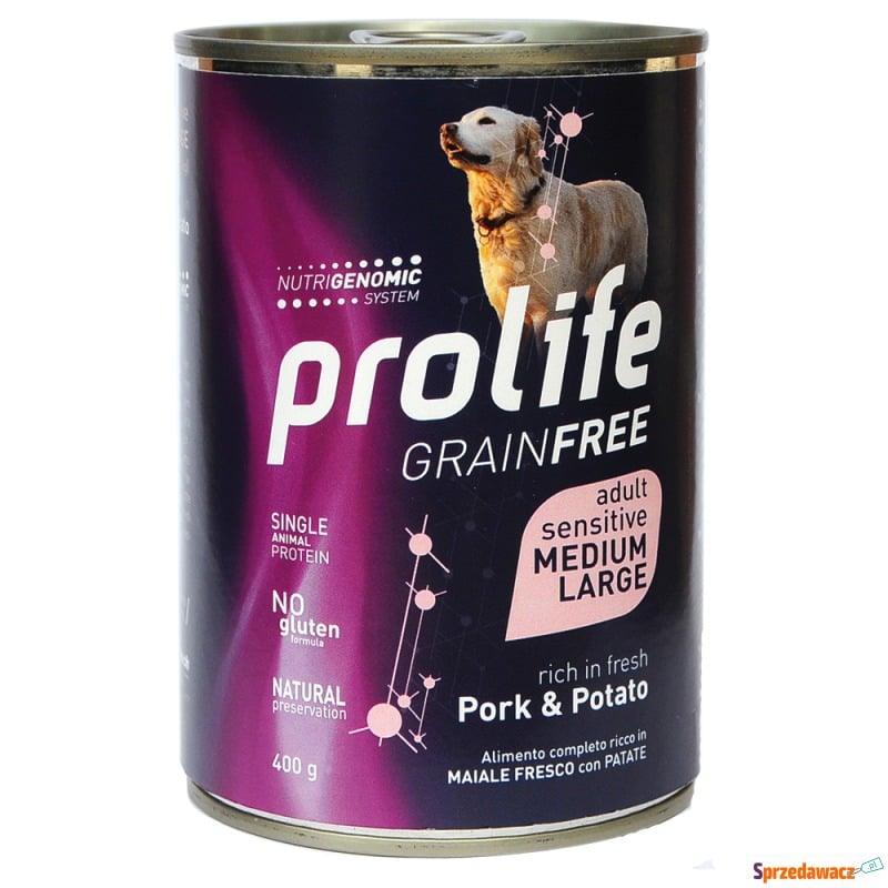 Prolife Dog Wet Sensitive, wieprzowina - 400 g - Karmy dla psów - Grudziądz