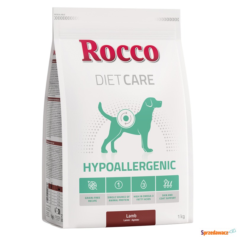 Rocco Diet Care Hypoallergen, jagnięcina - 1 kg - Karmy dla psów - Konin